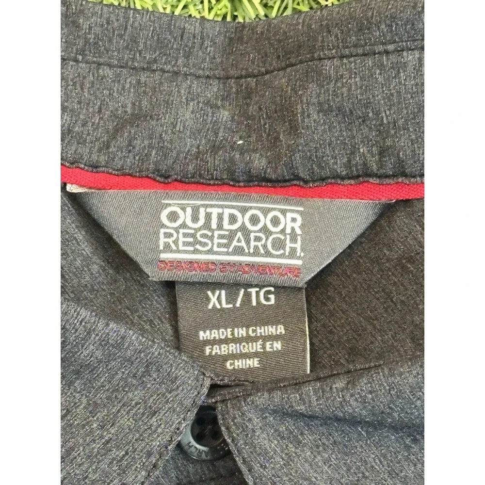 Outdoor Research Shirt‎ Mens XL Gray Wayward Short Sleeve Performance 269220